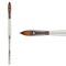 Borciani e Bonazzi Unico Fiamatto Synthetic Series 822 Paint Brush, Cat's Tongue Size 14 - For Acrylic and Watercolor Painting - Ergonomic Handle, Animal-Friendly, Brass Ferrule, Handcrafted in Italy